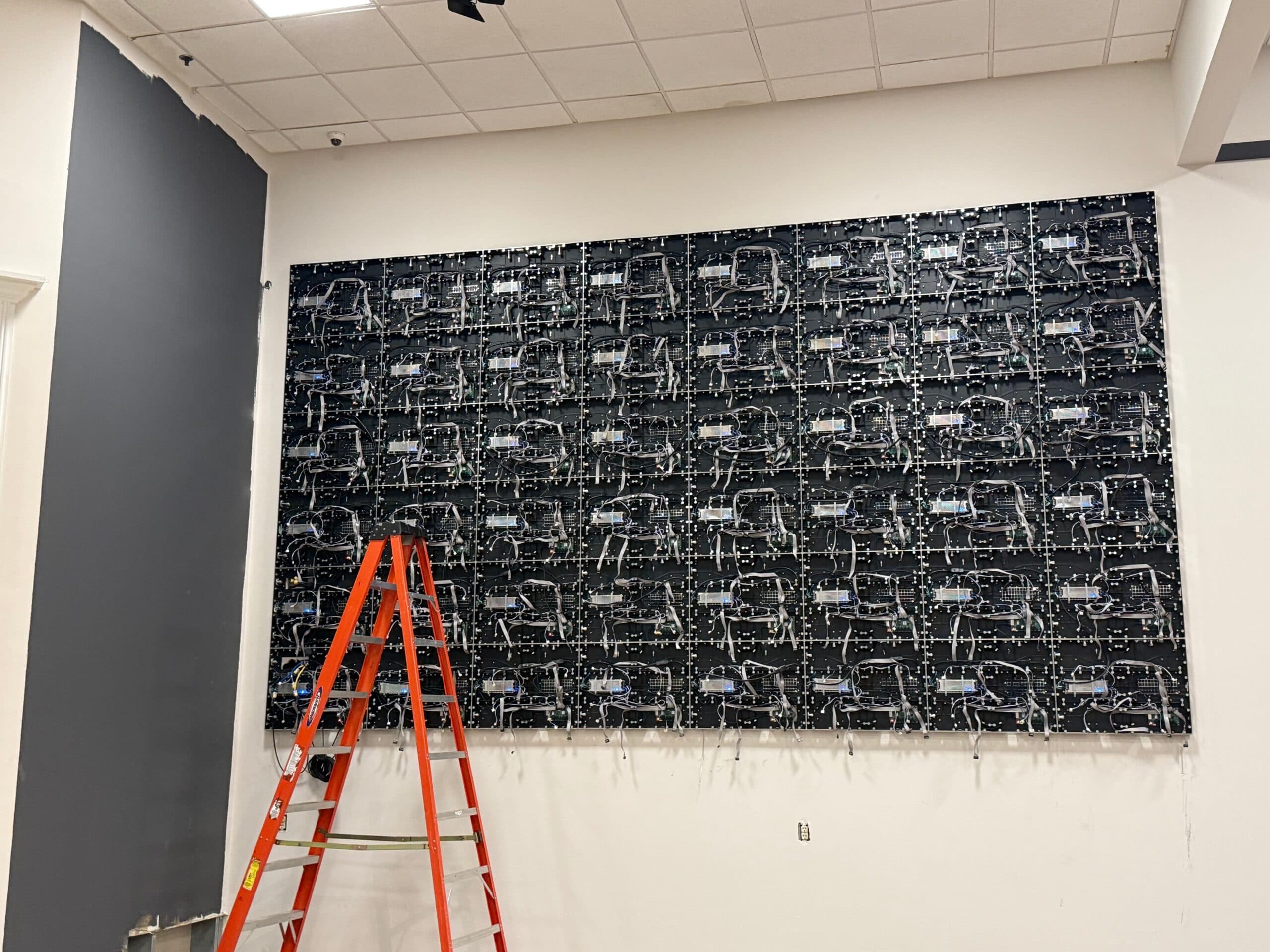 Local Church Dual Video Wall Installation In Progress, 1/2