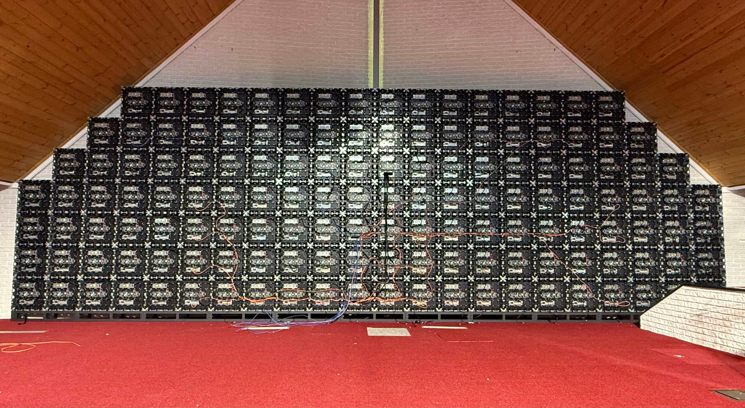 Local Church 6K Video Wall Installation In Progress