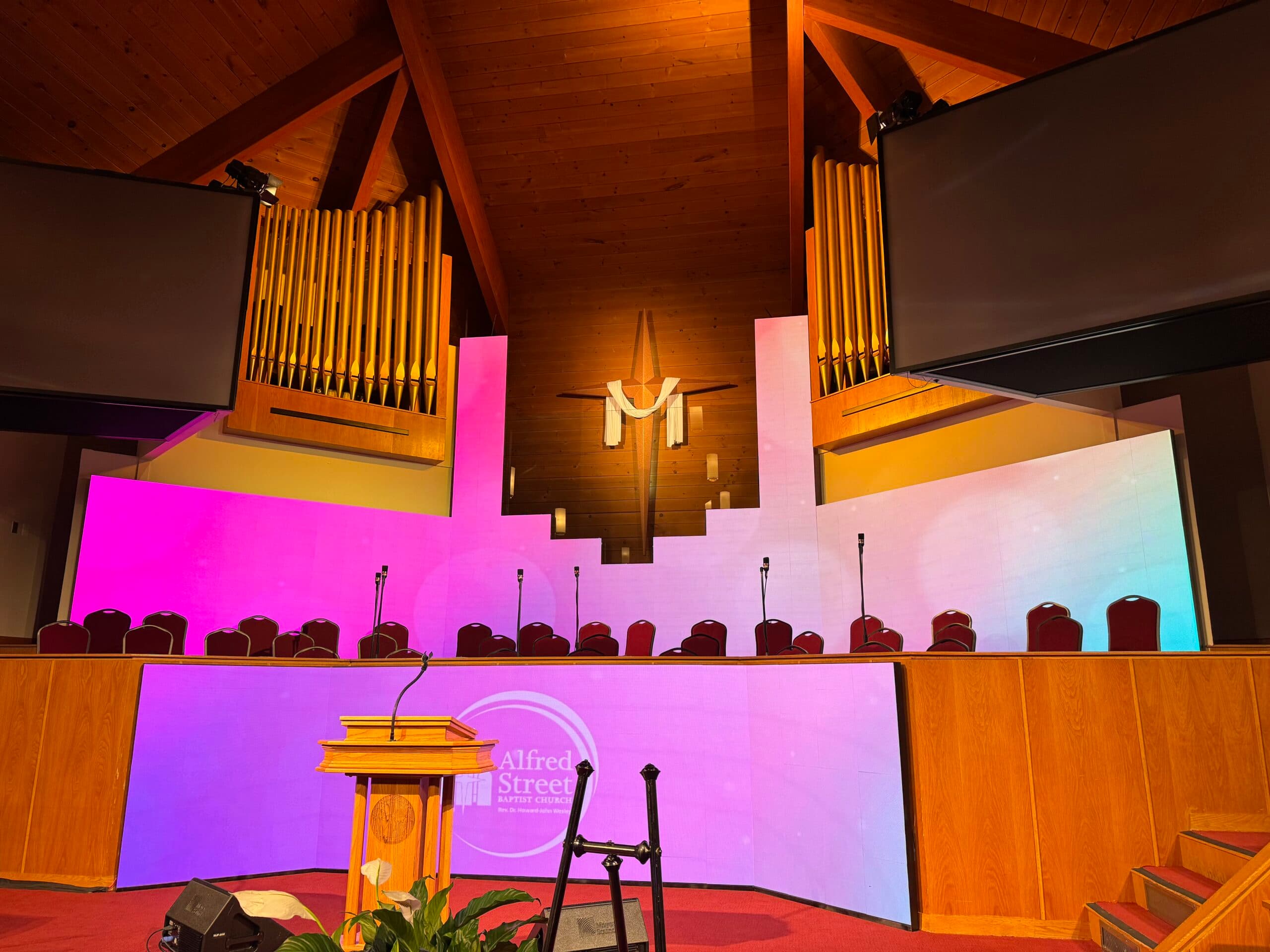 Local Church Video Wall Module Based Installation