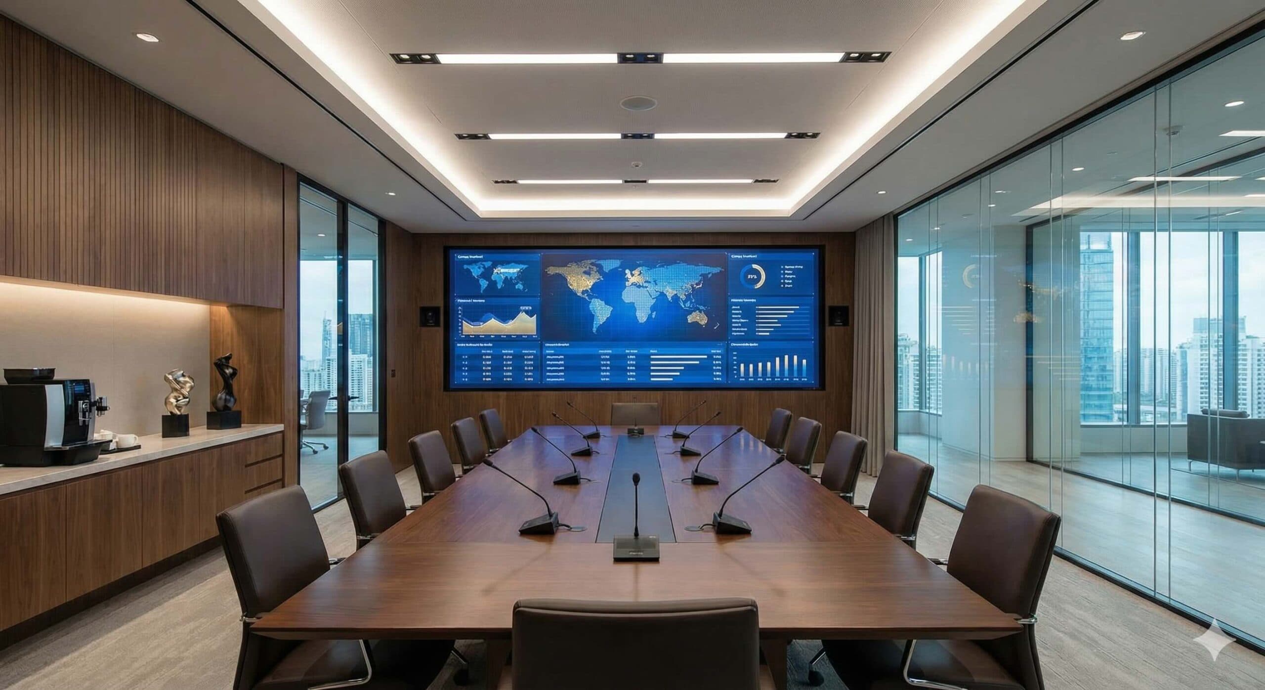Professional Meeting Room LED Video Wall Installation